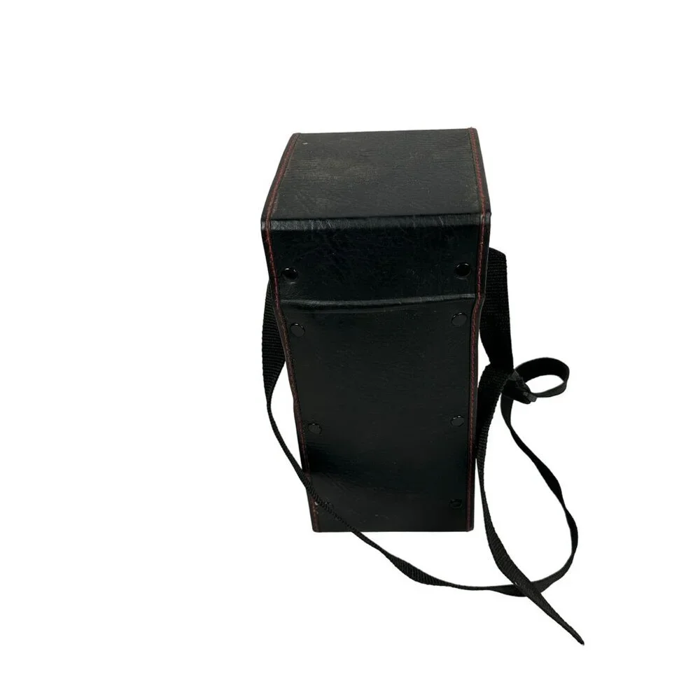 Vintage Sigma Camera Lens Case Black Leather Strap